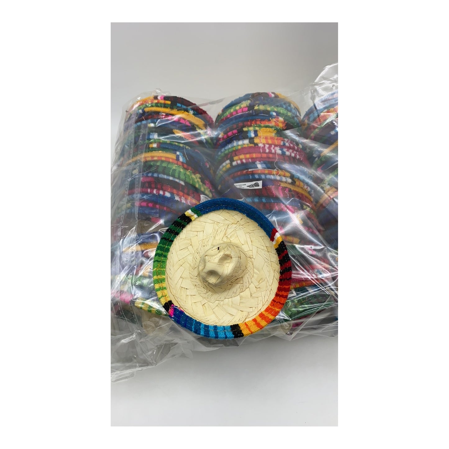 (c) 5" Straw Sombrero Hat 2pc