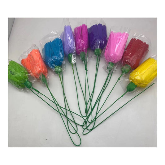 (c) 7" Crepe Paper Flower 10pc