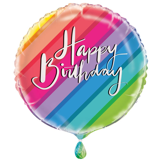 Birthday Rainbow Foil Balloon 18"