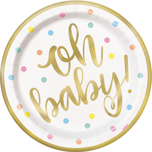 Plato de 9" Oh Baby 8ct