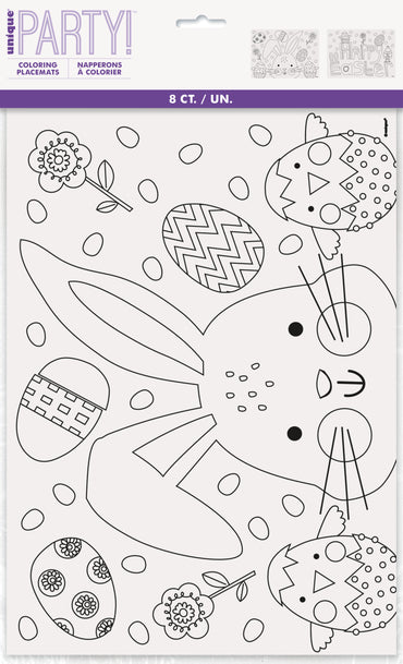 Easter Coloring Placemat 8ct