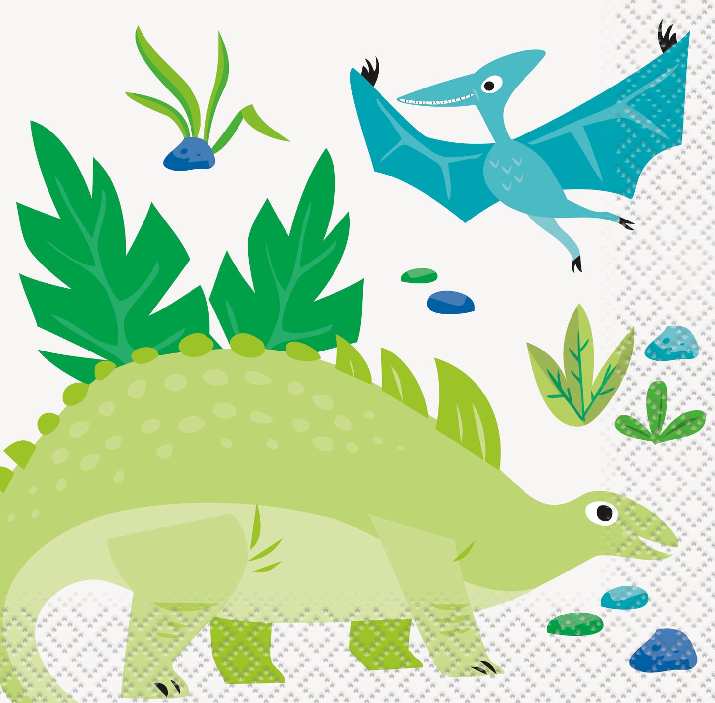 Blue & Green Dinosaur Napkin 16ct