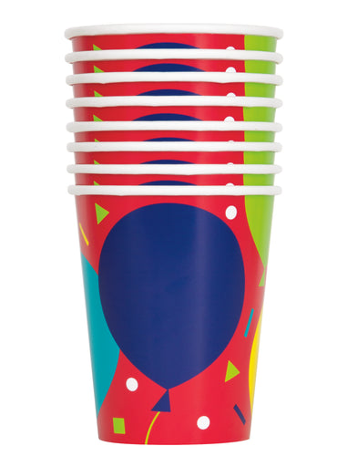 9oz Balloon Birthday Cup 8ct