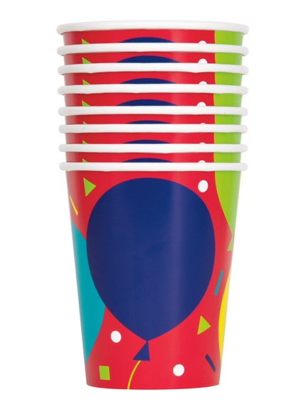 9oz Balloon Birthday Cup 8ct