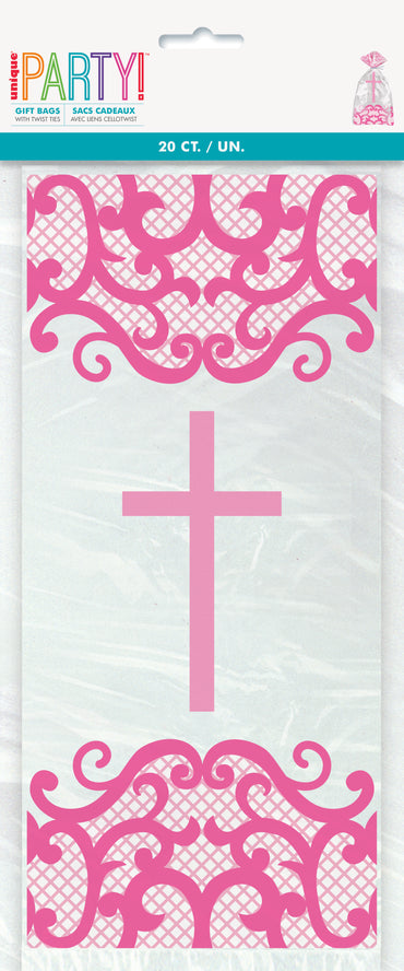Cellophane Bag Communion Pink 20ct