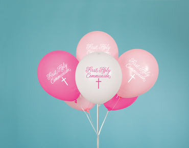 Communion Pink 8ct Latex Balloon 12"