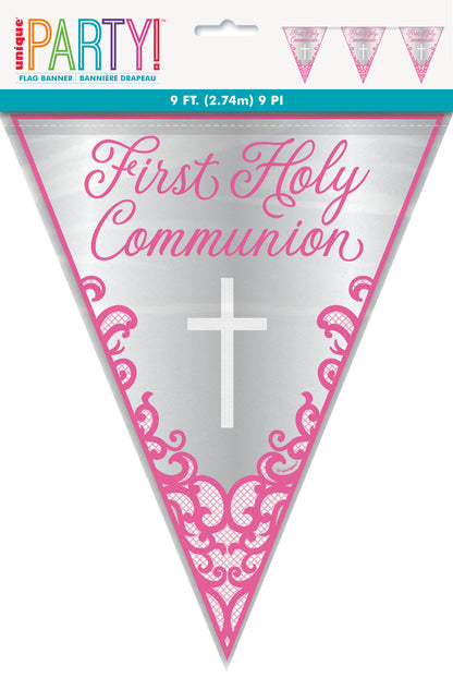 Communion Banner Pink