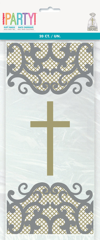 Cellophane Bag Communion Gold 20ct