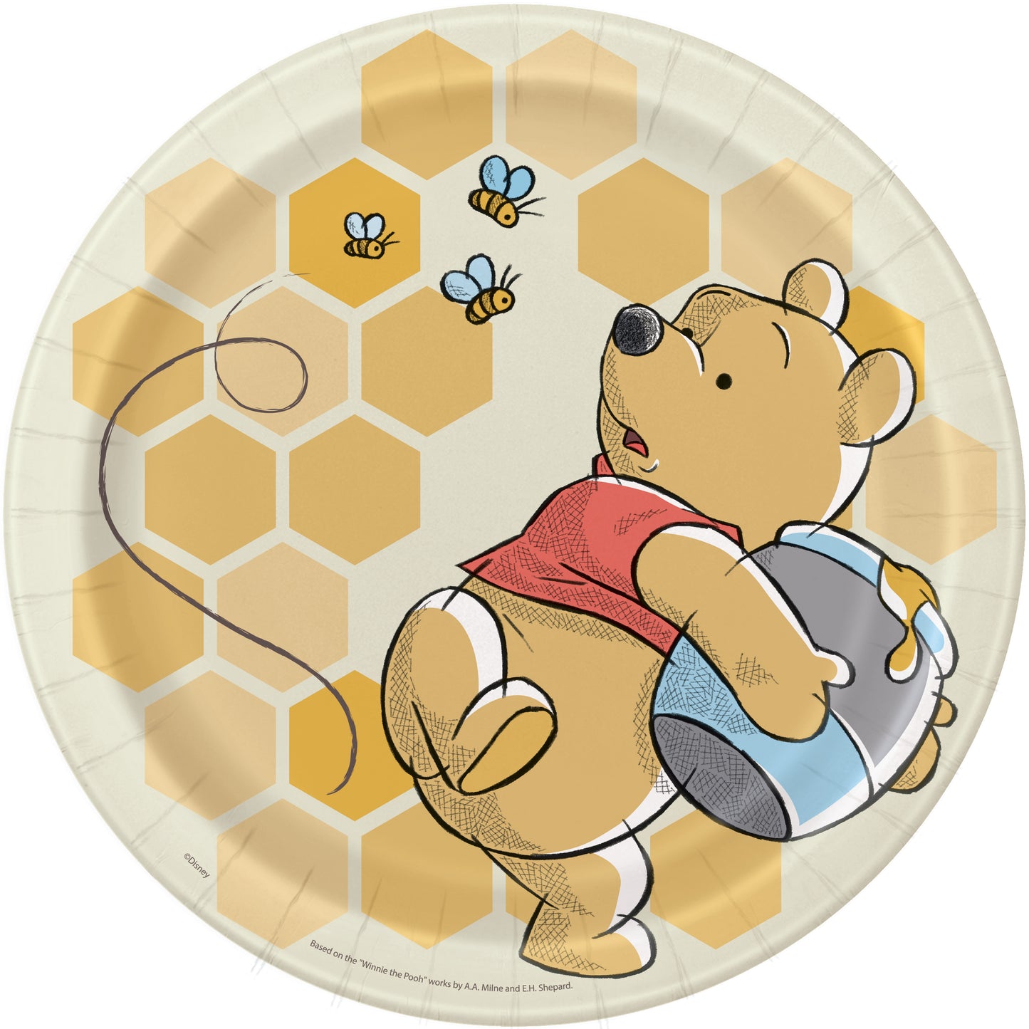 Plato de 9" Winnie the Pooh 8 unidades