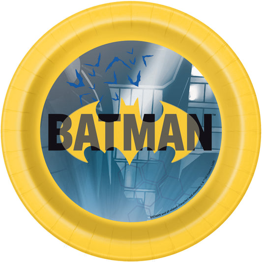 7" Plate Batman 8ct