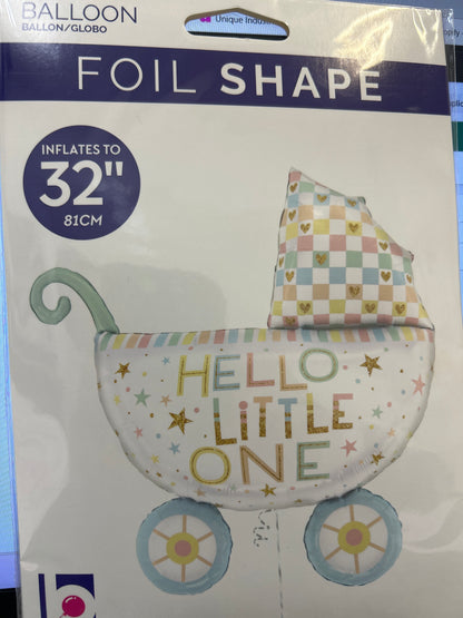 32" Super Forma Cochecito de Bebé Pastel Holográfico