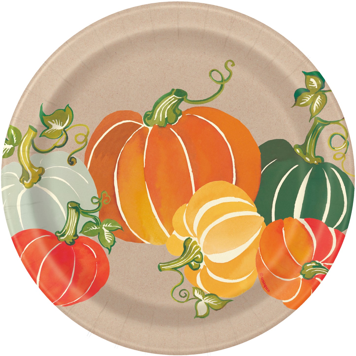 7" Plate Pumpkins 8ct