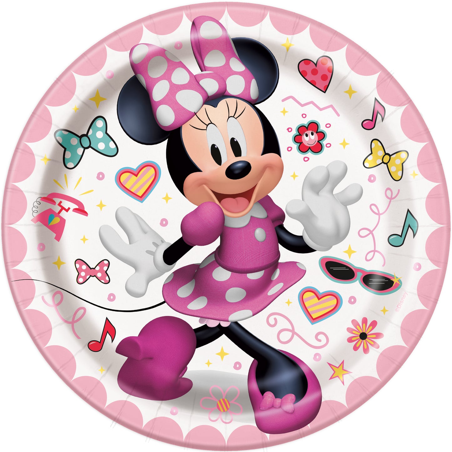 7" Plate Minnie 8ct