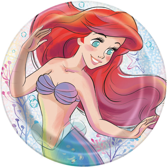 9" Plates Mermaid 8ct