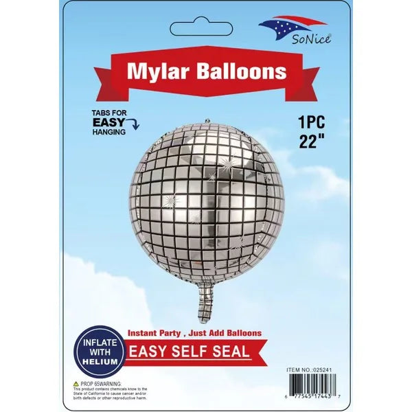 22" 4D Disco Ball Balloon