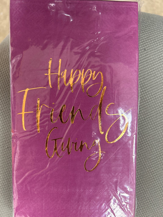 Happy Friendsgiving Guest Towels 16 ct Foil Stamping - Party supply