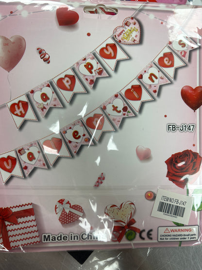 Bandera de feliz San Valentín