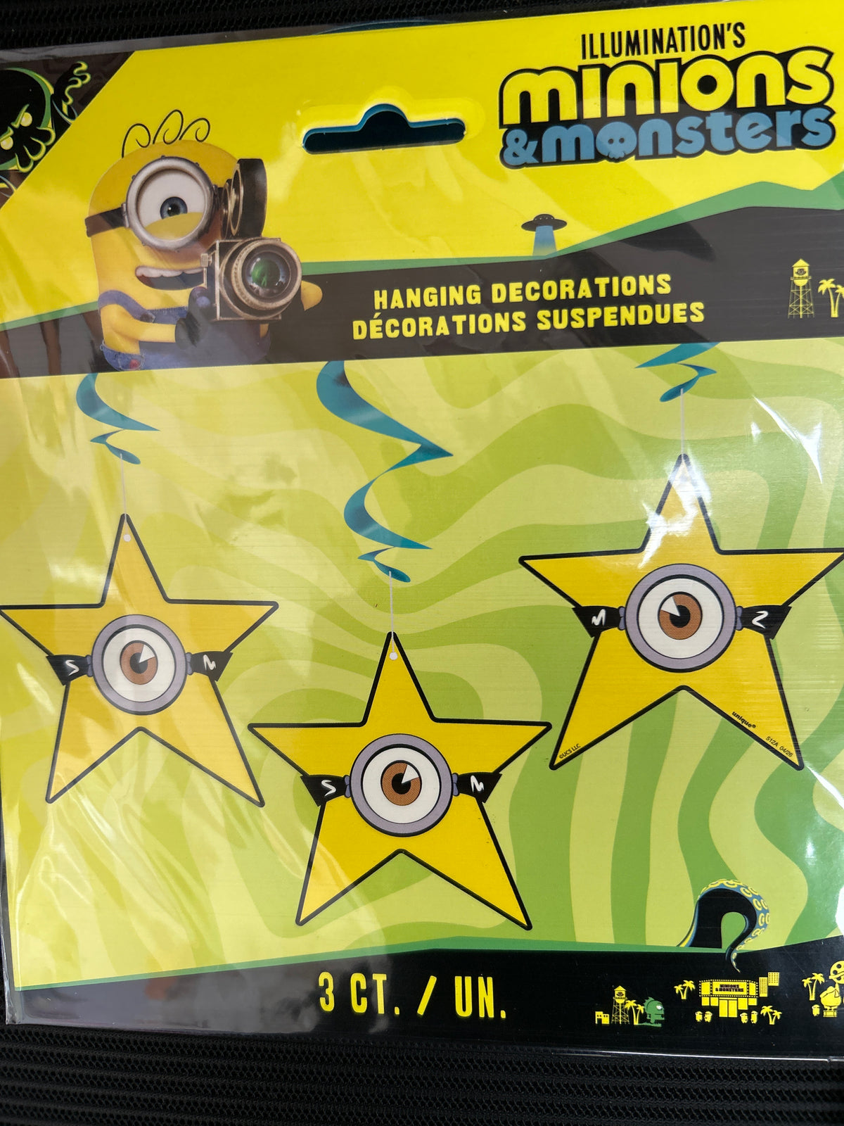 Minions3 26” Hanging Swirls Decoration 3pc