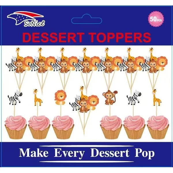 Safari Cupcake Topper 50ct
