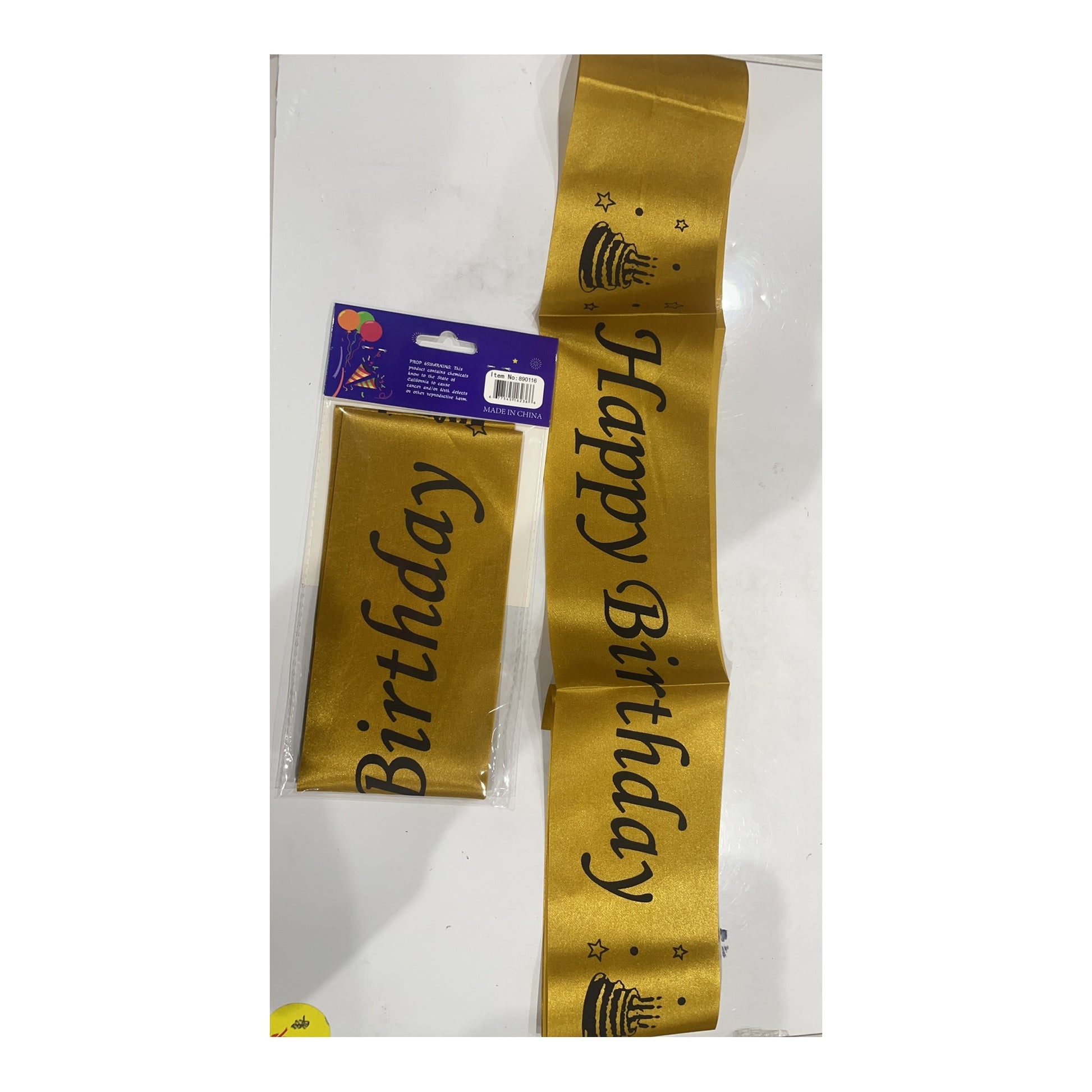 Party Sash Gold