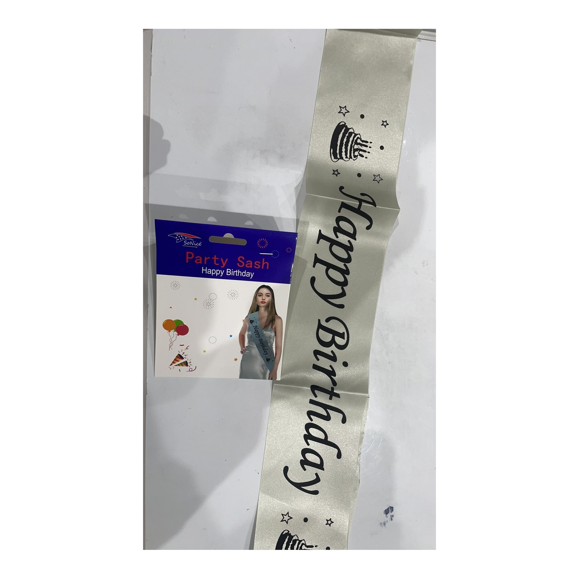 Party Sash Silver