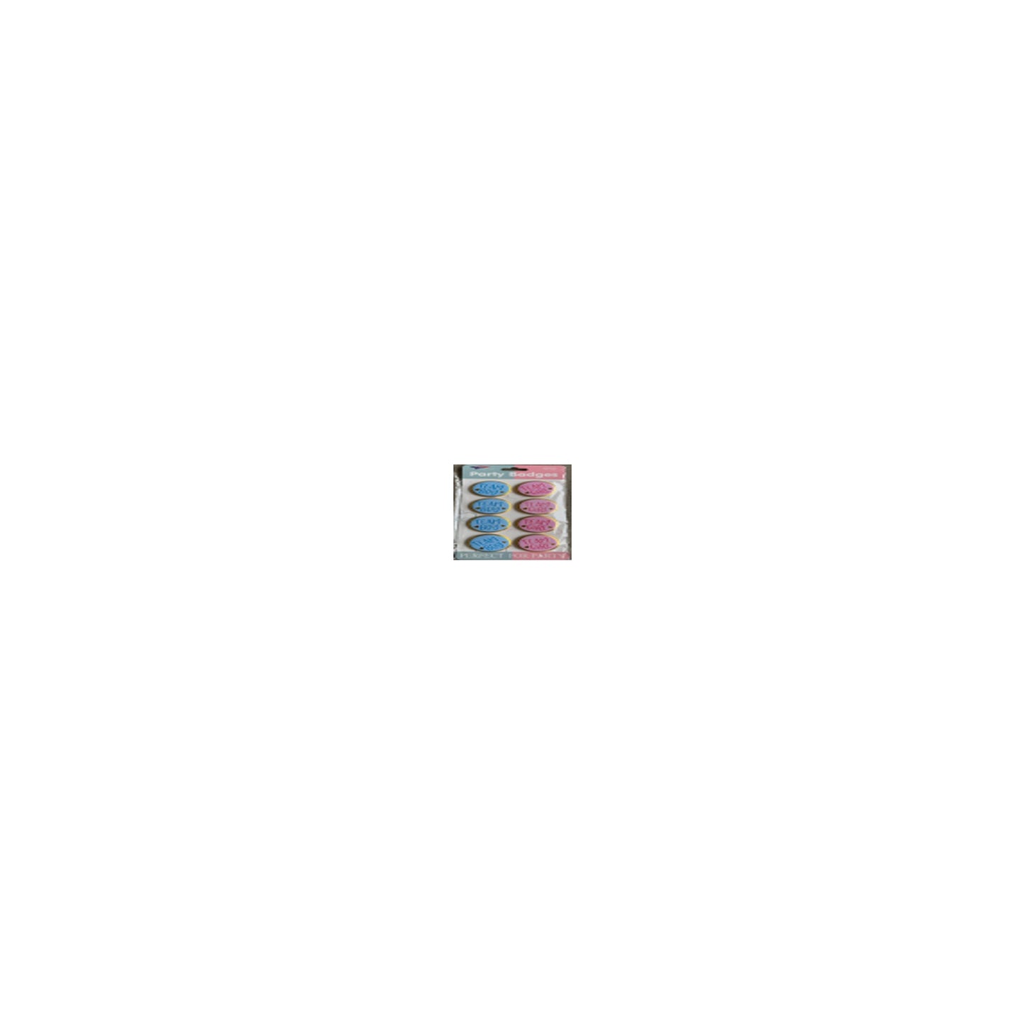 8 ct Party Badges Gender Reveal 60Pk/Cs