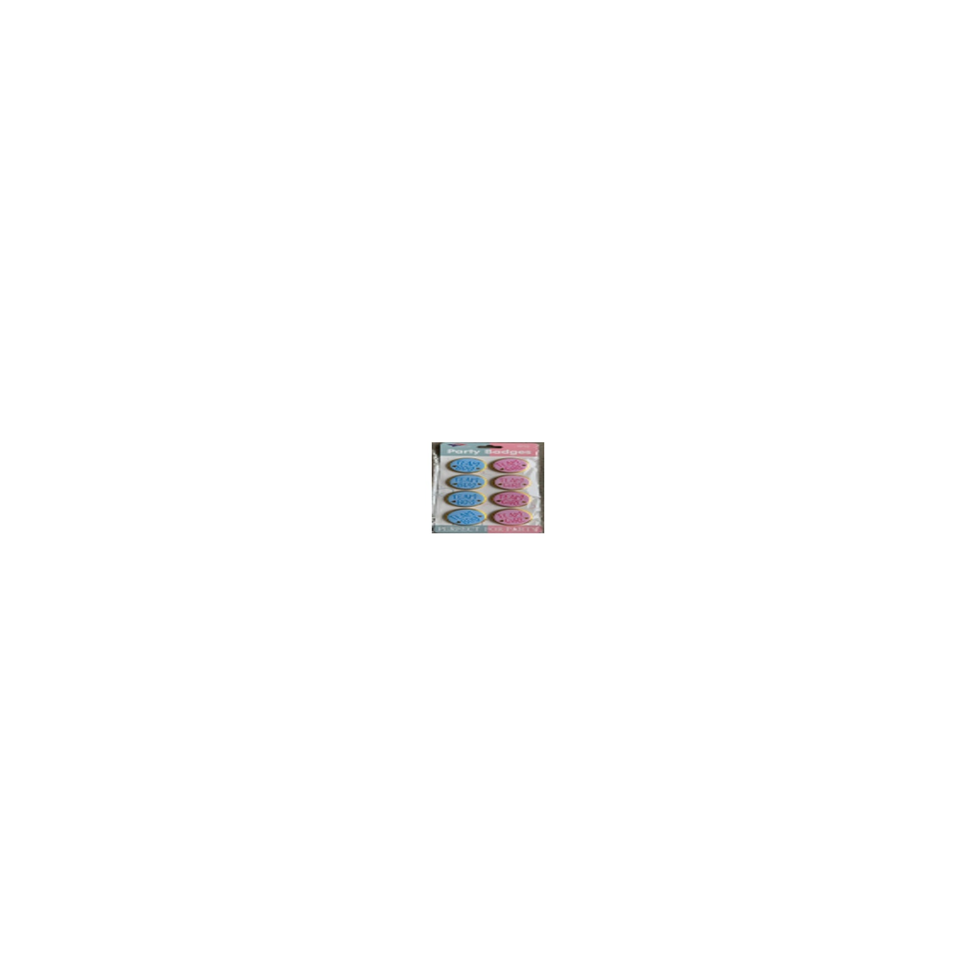 8 ct Party Badges Gender Reveal 60Pk/Cs