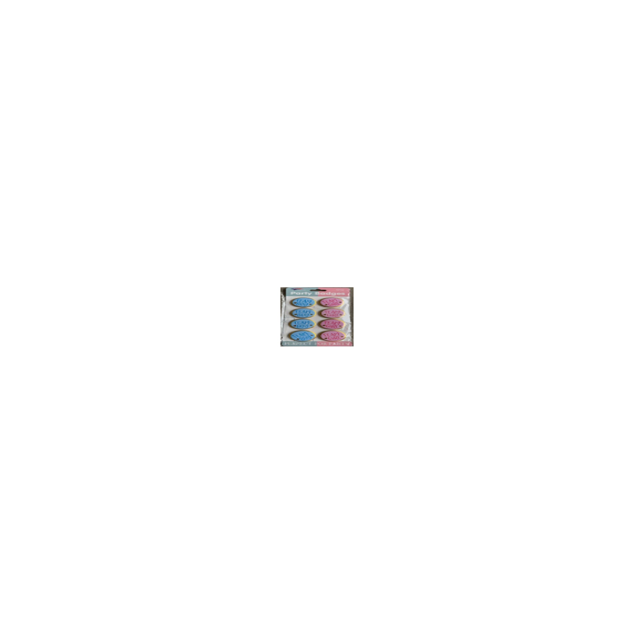 8 ct Party Badges Gender Reveal 60Pk/Cs