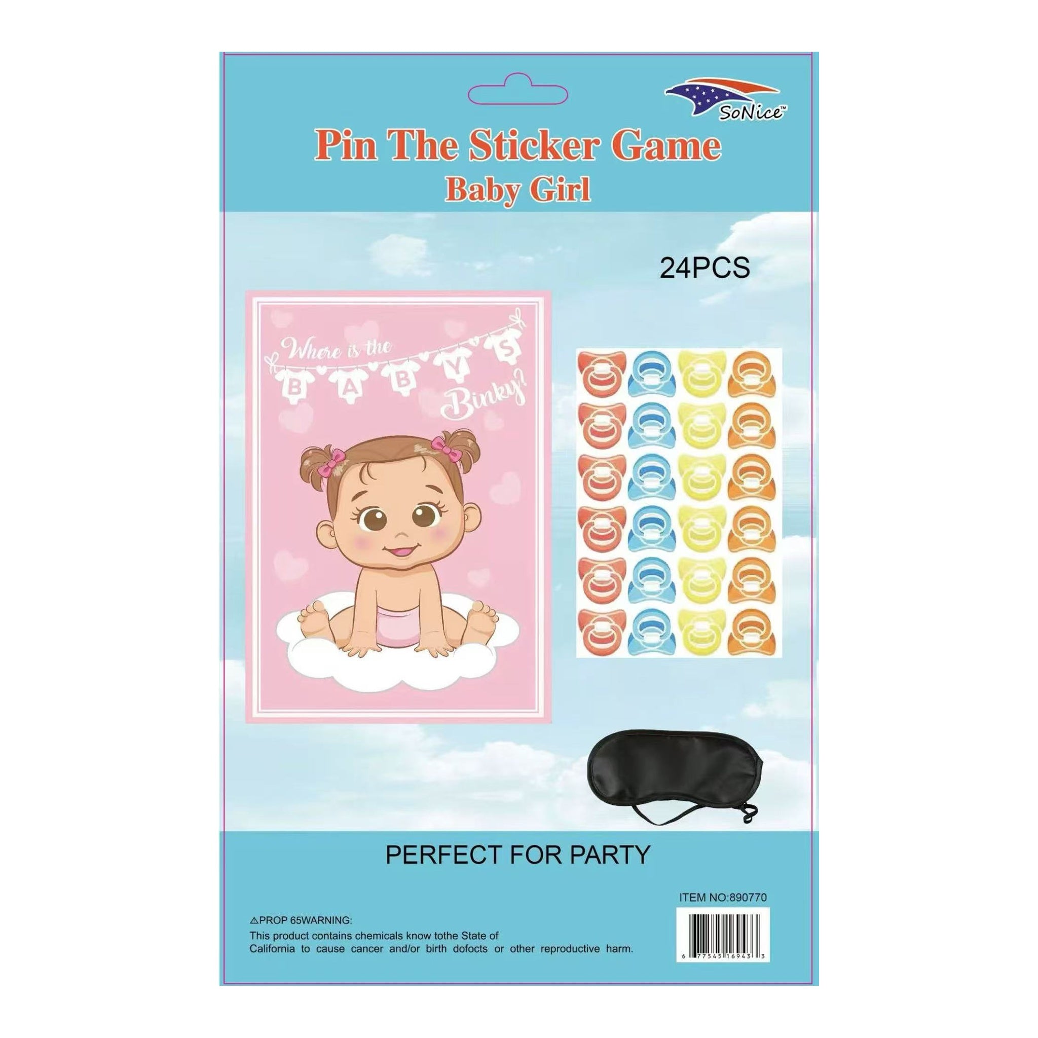 Pin The Pacifier Baby Girl 96Cs/Cs