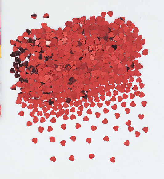 Confeti de Corazón Rojo