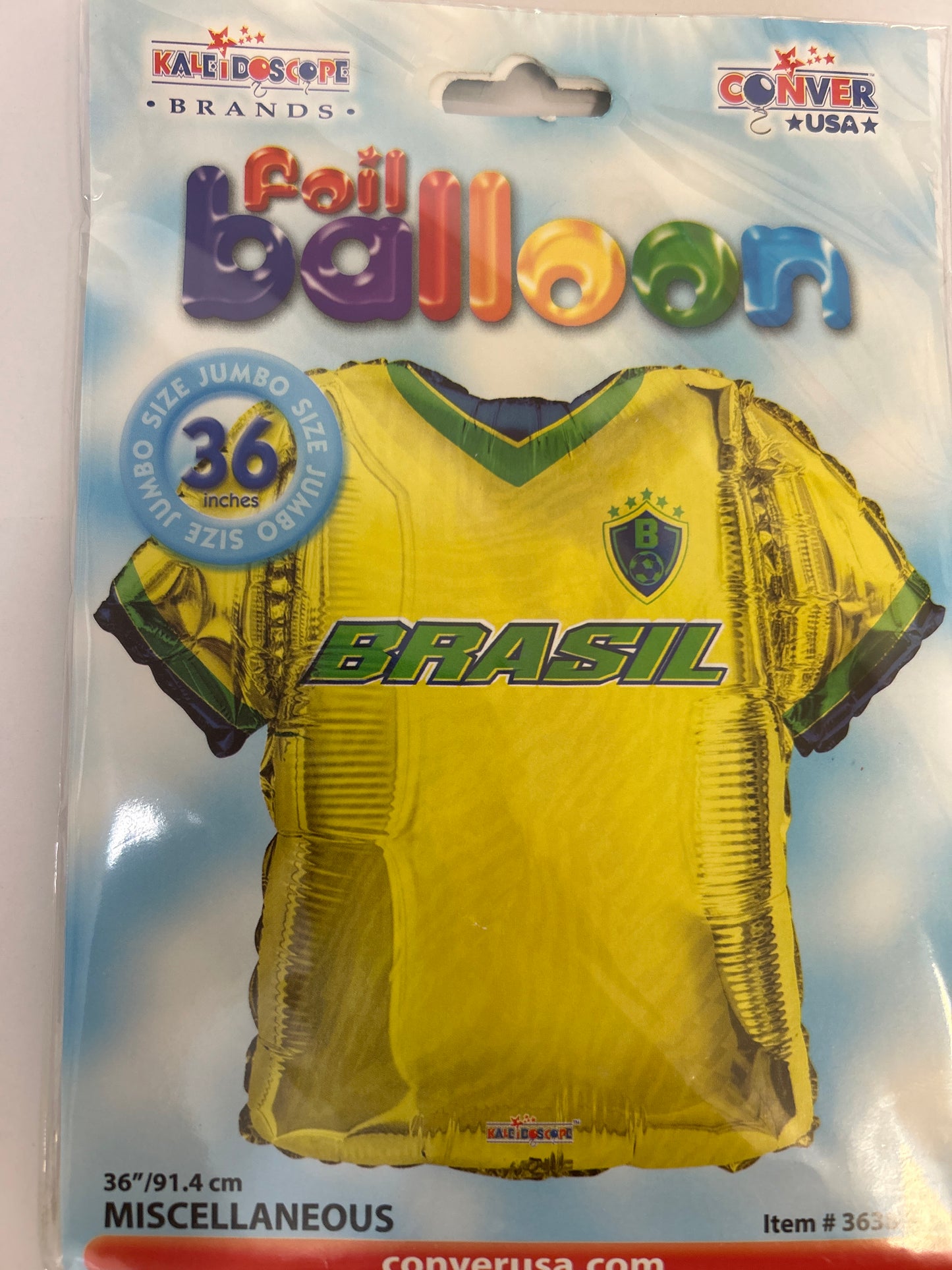36” Jersey Brazil Foil Balloon