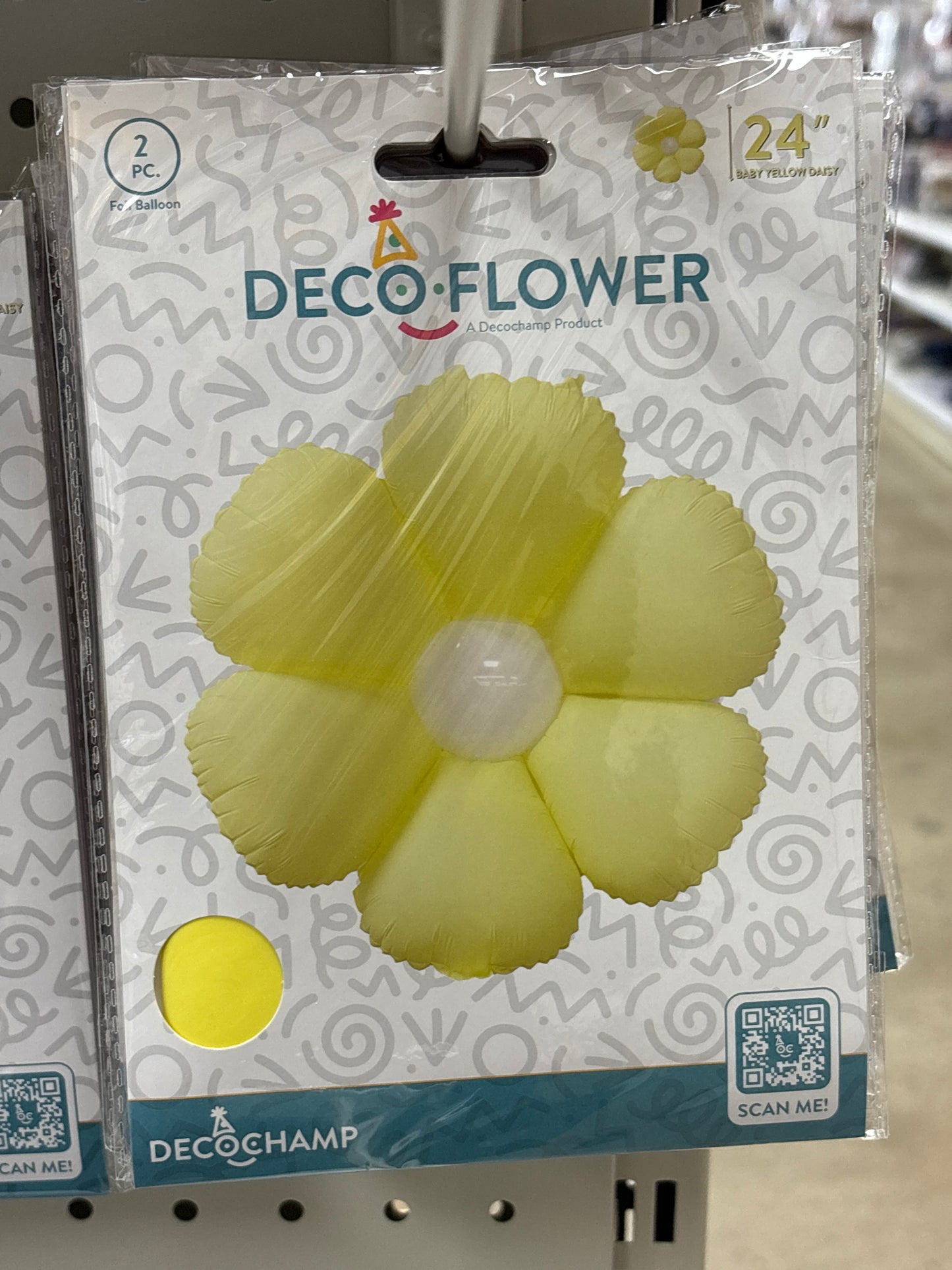 Decoration Flower Yellow Foil Balloon 24"