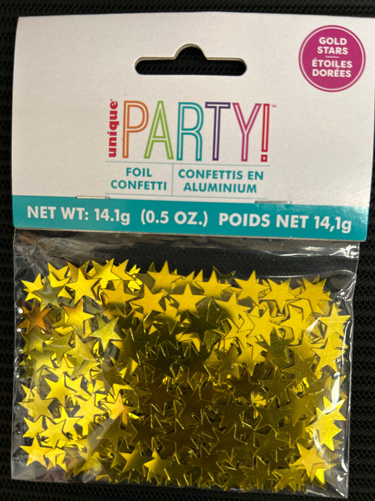 Confeti Metálico Estrella Dorada 0.5oz
