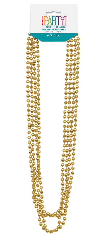 Bead Necklace Gold 4ct