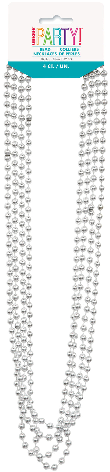 Collar de Cuentas de Plata 4 ct