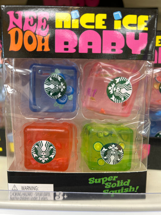NeeDoh Nice Ice Starbucks Baby Cubes 4 piezas