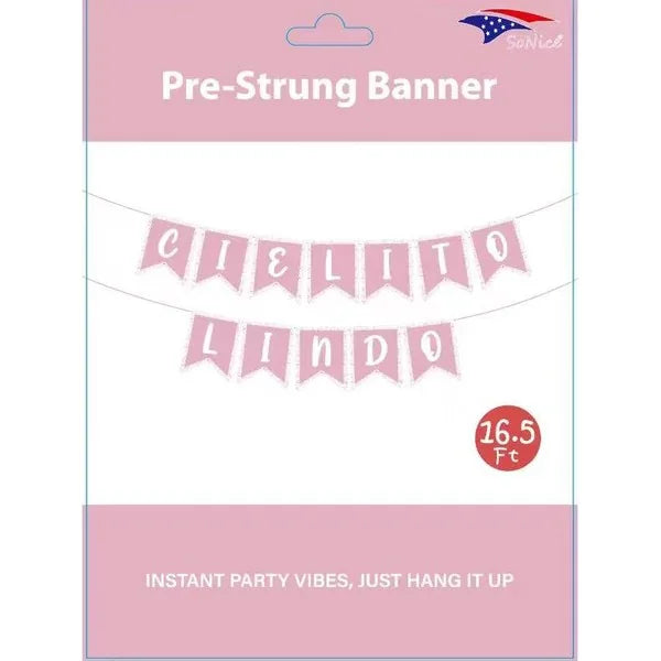 Cielito Lindo Pink Pre-Strung Banner