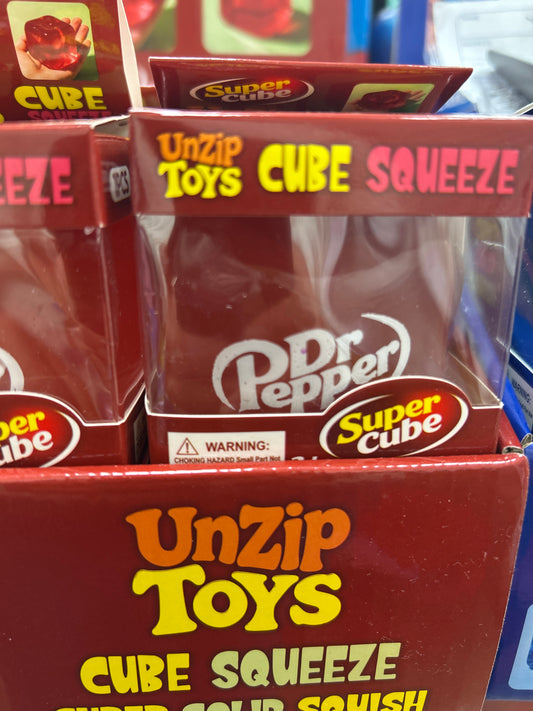 Super Dr. Pepper Cube Squeeze Squishy Toy