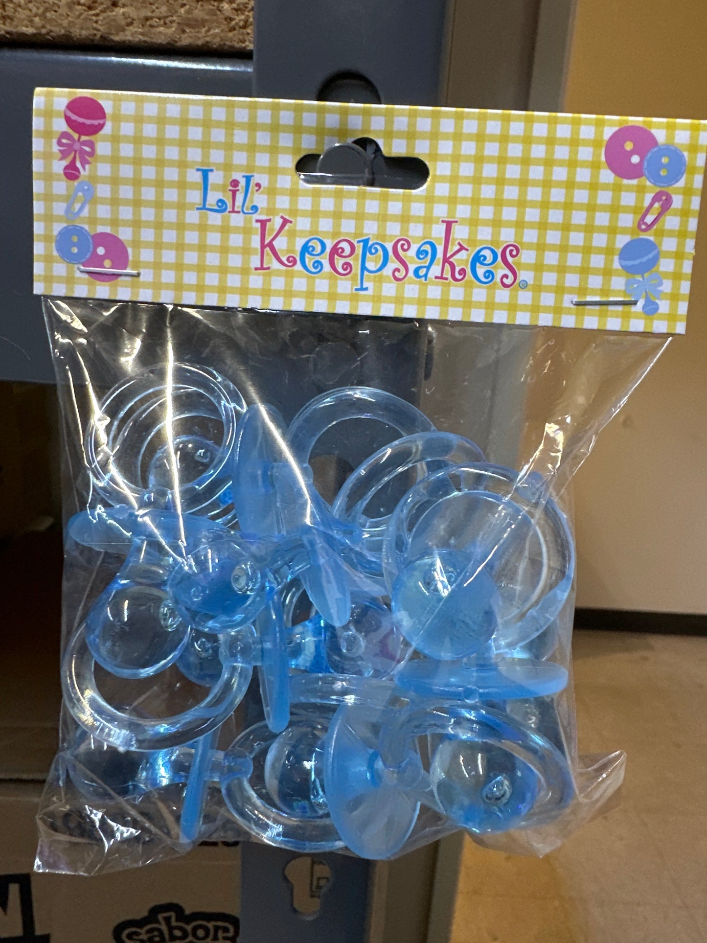 Plastic Filler Pacifier Blue 12pc