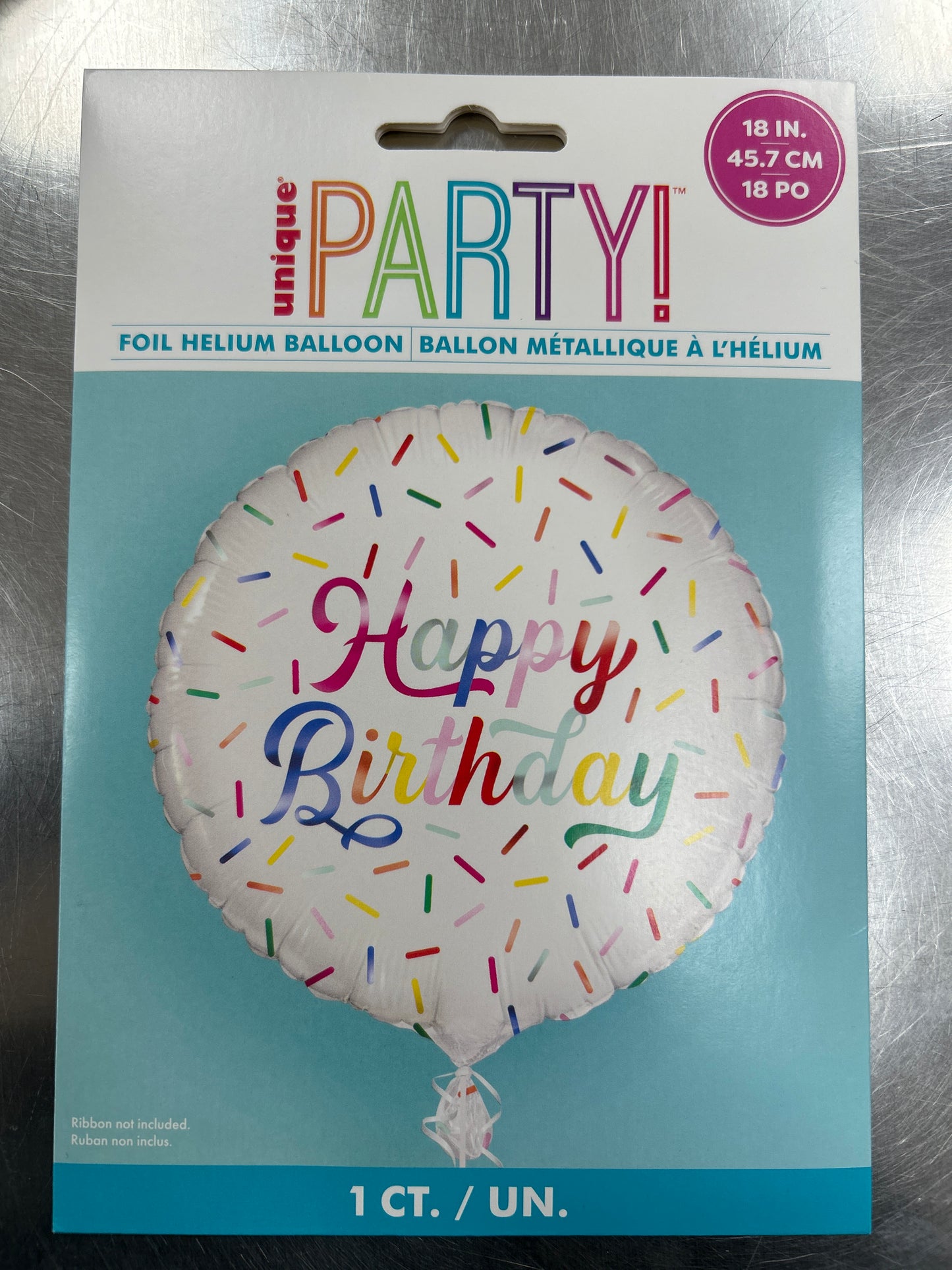 Happy Birthday Sprinkle Foil Balloon 18"