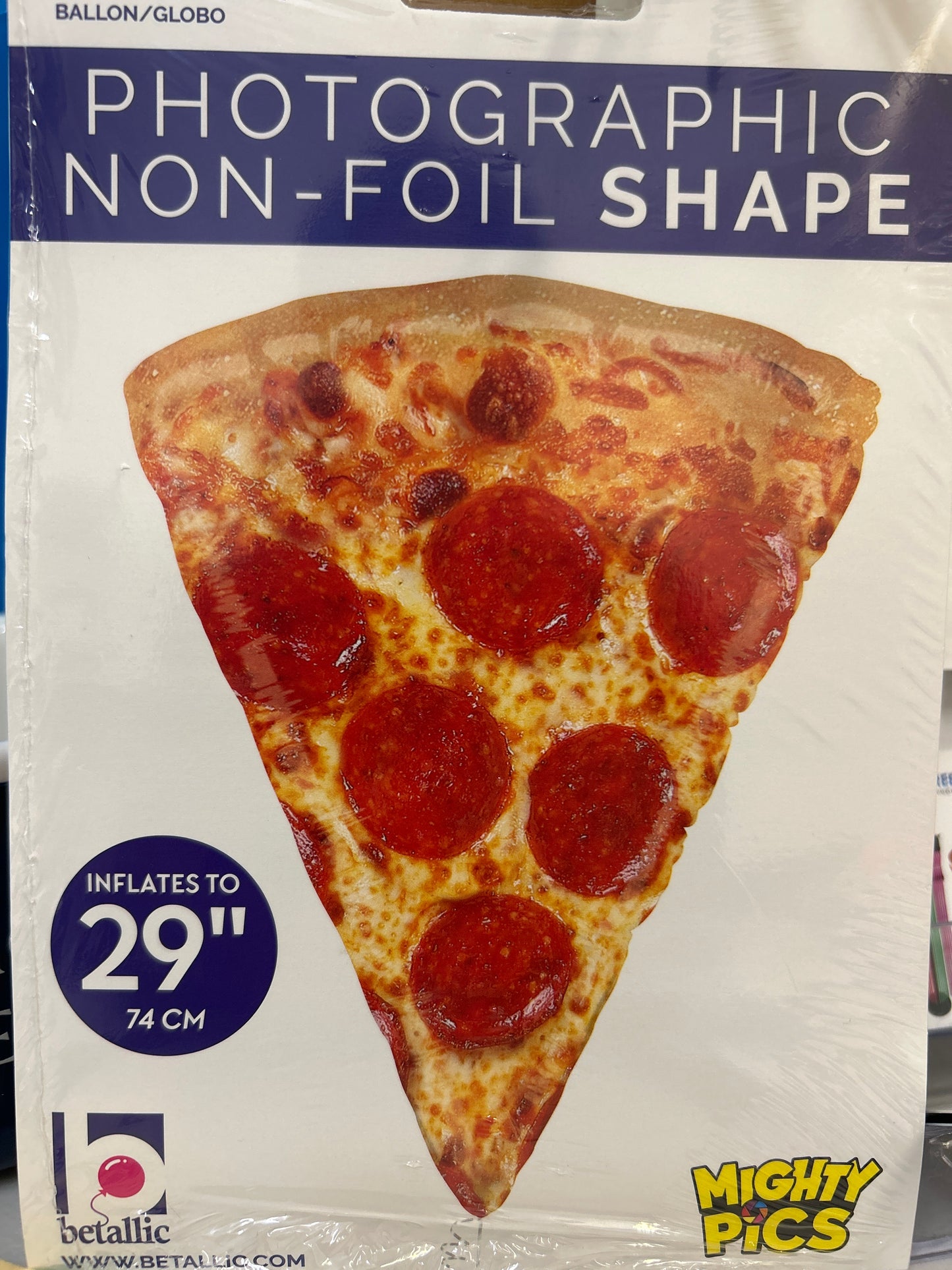 Mighty Bright 29” Pizza Shape Foil Balloon