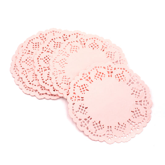 Round Paper Doilies Baby Pink