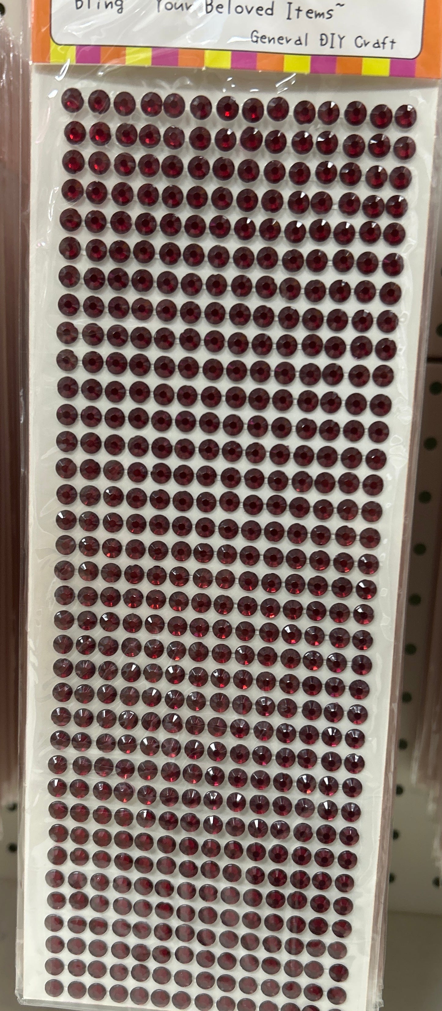 Rhinestone Sheet Burgundy