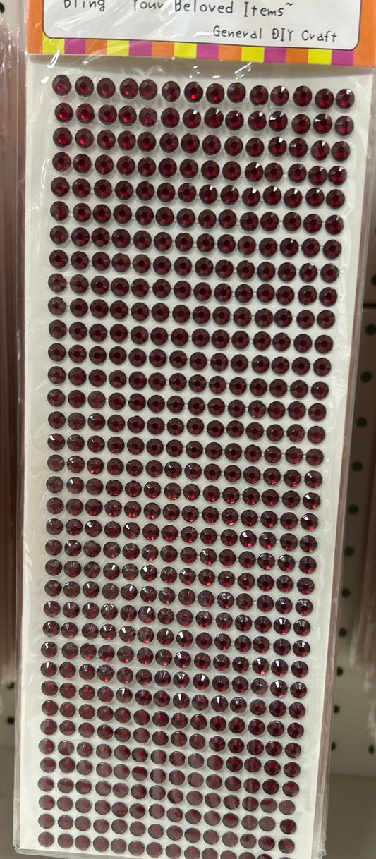 Rhinestone Sheet Burgundy