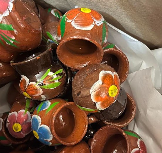 Mini Clay Mug with Flower