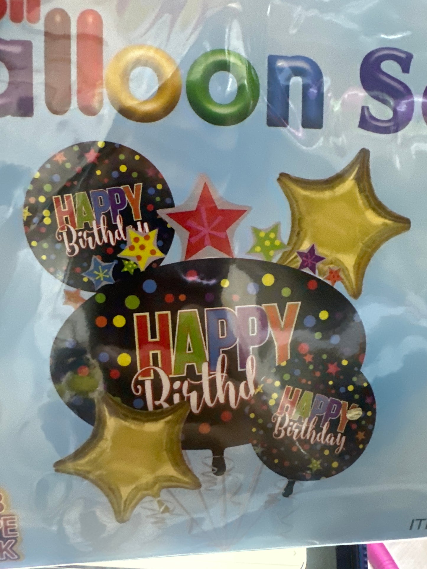 Ramo de globos gigantes de Feliz Cumpleaños