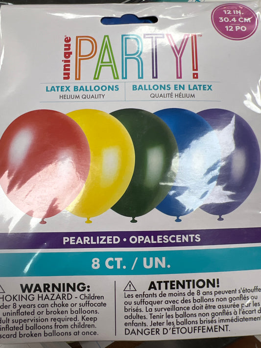 Assorted Latex Balloon 12”