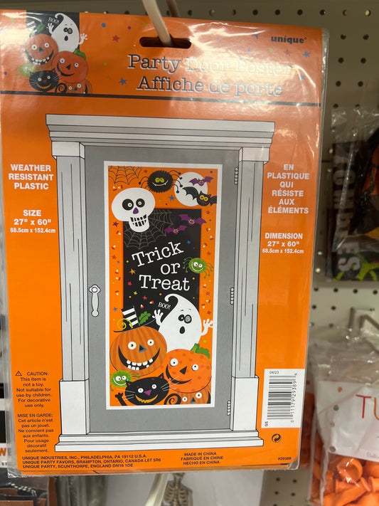 Door Poster Trick Or Treat