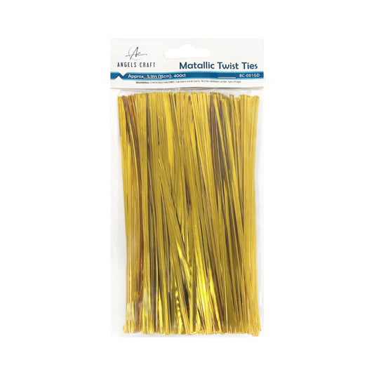 Metallic Twist Tie Gold