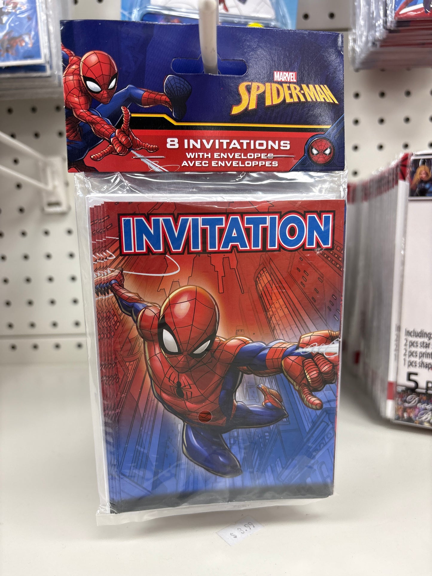 Invitaciones de Spider-Man 8 unidades